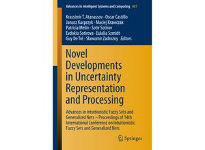 9783319262109 - Novel Developments in Uncertainty Representation and Processing Kartoniert (TB)