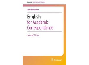 9783319264332 - English for Academic Research   English for Academic Correspondence - Adrian Wallwork Kartoniert (TB)