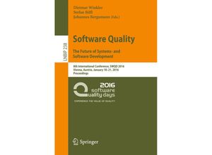 9783319270326 - Software Quality The Future of Systems- and Software Development Kartoniert (TB)