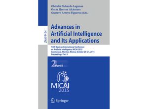 9783319271002 - Advances in Artificial Intelligence and Its Applications Kartoniert (TB)