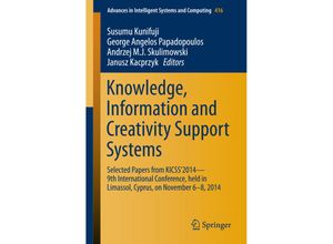 9783319274775 - Knowledge Information and Creativity Support Systems Kartoniert (TB)