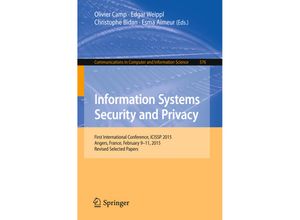 9783319276670 - Information Systems Security and Privacy Kartoniert (TB)