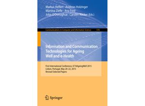 9783319276946 - Information and Communication Technologies for Ageing Well and e-Health Kartoniert (TB)