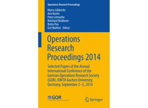 9783319286952 - Operations Research Proceedings   Operations Research Proceedings 2014 Kartoniert (TB)