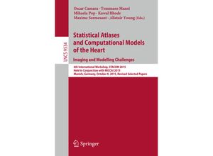 9783319287119 - Statistical Atlases and Computational Models of the Heart Imaging and Modelling Challenges Kartoniert (TB)