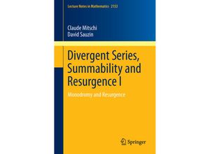 9783319287355 - Divergent Series Summability and Resurgence I - Claude Mitschi David Sauzin Kartoniert (TB)