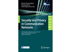 9783319288642 - Security and Privacy in Communication Networks Kartoniert (TB)