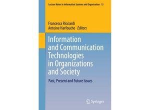 9783319289069 - Information and Communication Technologies in Organizations and Society Kartoniert (TB)