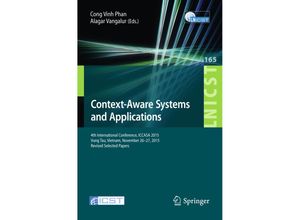 9783319292359 - Context-Aware Systems and Applications Kartoniert (TB)