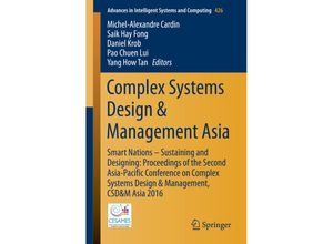 9783319296425 - Complex Systems Design & Management Asia Kartoniert (TB)