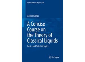 9783319296661 - A Concise Course on the Theory of Classical Liquids - Andrés Santos Kartoniert (TB)