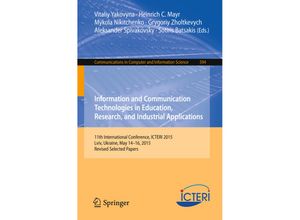 9783319302454 - Information and Communication Technologies in Education Research and Industrial Applications Kartoniert (TB)