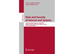 9783319318103 - Risks and Security of Internet and Systems Kartoniert (TB)