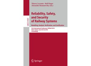 9783319339504 - Reliability Safety and Security of Railway Systems Modelling Analysis Verification and Certification Kartoniert (TB)