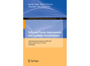 9783319389790 - Software Process Improvement and Capability Determination Kartoniert (TB)