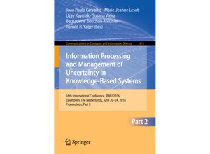 9783319405803 - Information Processing and Management of Uncertainty in Knowledge-Based Systems Kartoniert (TB)