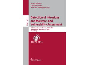 9783319406664 - Detection of Intrusions and Malware and Vulnerability Assessment Kartoniert (TB)