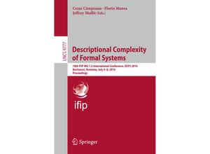 9783319411132 - Descriptional Complexity of Formal Systems Kartoniert (TB)