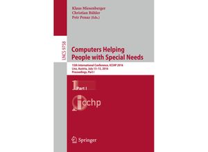 9783319412634 - Computers Helping People with Special NeedsPt1 Kartoniert (TB)