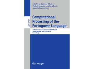 9783319415512 - Computational Processing of the Portuguese Language Kartoniert (TB)