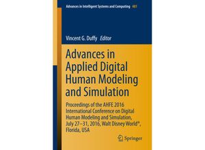 9783319416267 - Advances in Applied Digital Human Modeling and Simulation Kartoniert (TB)