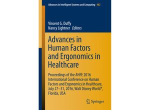 9783319416519 - Advances in Human Factors and Ergonomics in Healthcare Kartoniert (TB)