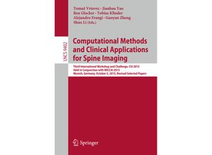 9783319418261 - Computational Methods and Clinical Applications for Spine Imaging Kartoniert (TB)