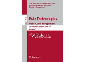 9783319420189 - Rule Technologies Research Tools and Applications Kartoniert (TB)