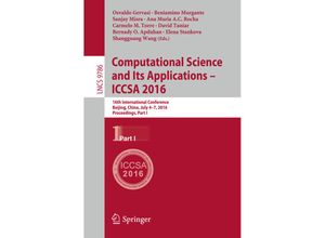 9783319420844 - Computational Science and Its Applications - ICCSA 2016 Kartoniert (TB)