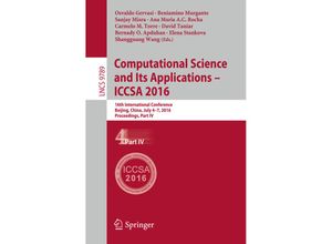 9783319420882 - Computational Science and Its Applications - ICCSA 2016 Kartoniert (TB)