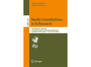 9783319435961 - Nordic Contributions in IS Research Kartoniert (TB)