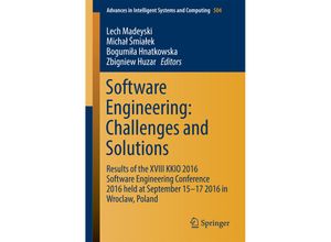 9783319436050 - Software Engineering Challenges and Solutions Kartoniert (TB)