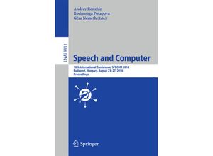 9783319439570 - Speech and Computer Kartoniert (TB)