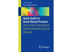 9783319443430 - Quick Guide to Good Clinical Practice - Cemal Cingi Nuray Bayar Muluk Kartoniert (TB)