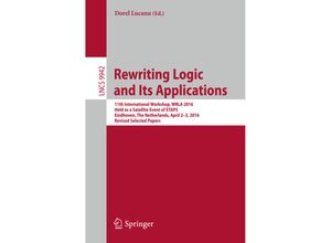 9783319448015 - Rewriting Logic and Its Applications Kartoniert (TB)