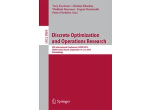 9783319449135 - Discrete Optimization and Operations Research Kartoniert (TB)