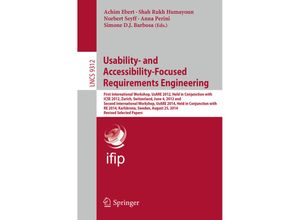 9783319459158 - Usability- and Accessibility-Focused Requirements Engineering Kartoniert (TB)