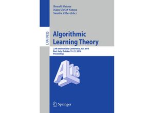 9783319463780 - Algorithmic Learning Theory Kartoniert (TB)