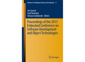 9783319465340 - Proceedings of the 2015 Federated Conference on Software Development and Object Technologies Kartoniert (TB)