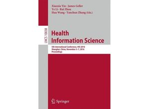 9783319483344 - Health Information Science Kartoniert (TB)