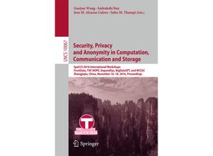 9783319491448 - Security Privacy and Anonymity in Computation Communication and Storage Kartoniert (TB)