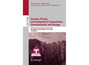 9783319491479 - Security Privacy and Anonymity in Computation Communication and Storage Kartoniert (TB)