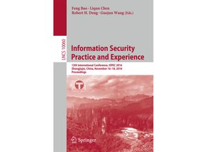 9783319491509 - Information Security Practice and Experience Kartoniert (TB)