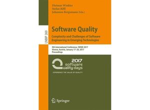 9783319494203 - Software Quality Complexity and Challenges of Software Engineering in Emerging Technologies Kartoniert (TB)