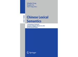 9783319495071 - Chinese Lexical Semantics Kartoniert (TB)