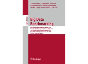 9783319497471 - Big Data Benchmarking Kartoniert (TB)