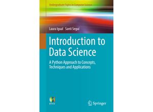 9783319500164 - Undergraduate Topics in Computer Science   Introduction to Data Science - Laura Igual Santi Seguí Kartoniert (TB)