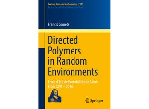 9783319504865 - Directed Polymers in Random Environments - Francis Comets Kartoniert (TB)