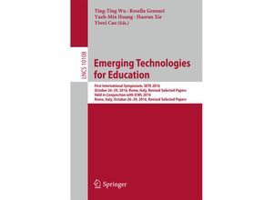 9783319528359 - Emerging Technologies for Education Kartoniert (TB)