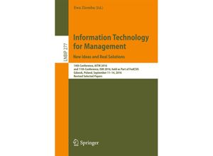 9783319530758 - Information Technology for Management New Ideas and Real Solutions Kartoniert (TB)